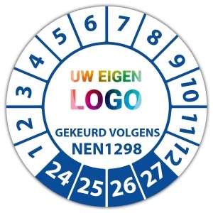 Keuringssticker gekeurd volgens NEN 1298 op vel - Keuringsstickers NEN-normen logo