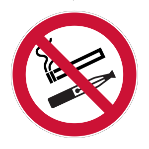Verbodsticker Verboden te roken/vapen (vape) - Verbodstickers