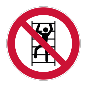 Verbodsticker Verboden te klimmen (P009) - Verbodstickers