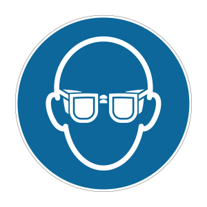 Gebodsticker Veiligheidsbril verplicht (M004) - Gebodstickers