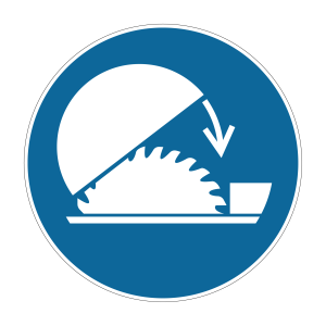 Gebodsticker Cirkelzaagbescherming (M031) - Gebodstickers