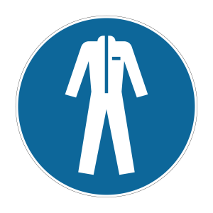 Gebodsticker Beschermende kleding verplicht (M010) - Gebodstickers