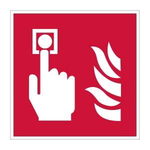 Brandpreventie sticker Brandmelder (F005) - Brandpreventie stickers