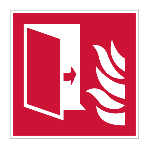 Brandpreventie sticker Branddeur (F007) - Brandpreventie stickers