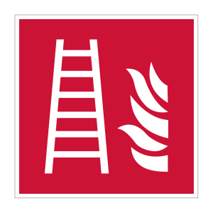 Brandpreventie sticker Brandladder (F003) - Brandpreventie stickers