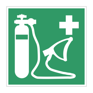 Eerste hulp sticker Zuurstof (E028) - Eerste hulp stickers