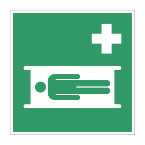 Eerste hulp sticker Brancard (E013) - Eerste hulp stickers