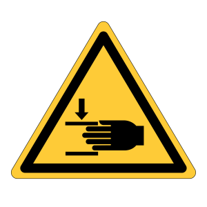 Waarschuwingssticker Handbeklemming (W024)