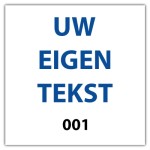 Genummerde stickers met tekst - Vierkant