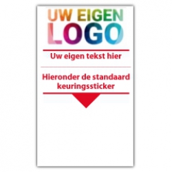 Basissticker met uw logo en tekst - CV ketel stickers