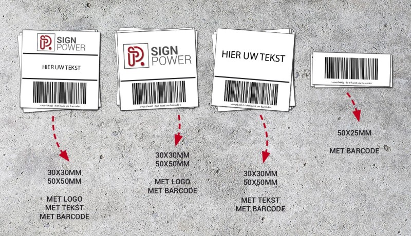 Nieuw product: Barcode stickers in verschillende formaten
