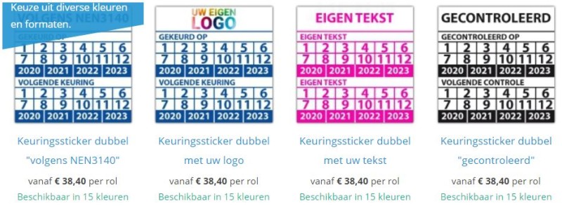 Dubbele Keuringsdatum Stickers; Flexibel en Aanpasbaar