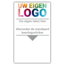 Basissticker met uw logo en tekst - Basisstickers