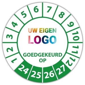 Keuringssticker goedgekeurd op -  logo