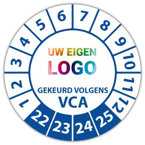 Keuringssticker gekeurd volgens VCA - VCA keuringsstickers logo
