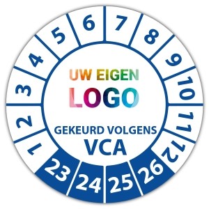 Keuringssticker "gekeurd volgens VCA" logo