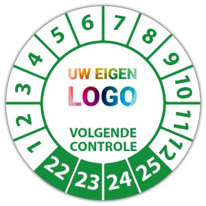 Keuringssticker volgende controle - Keuringsstickers op rol logo