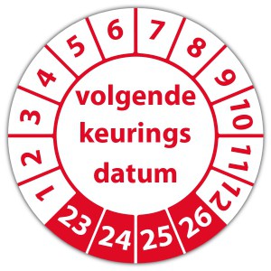 Keuringssticker volgende keuringsdatum - Keuringsstickers met uw logo