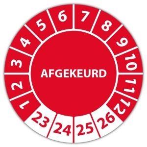 Keuringssticker afgekeurd (met datum) - Afgekeurd stickers