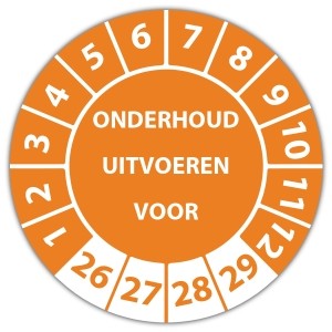 Keuringssticker onderhoud uitvoeren voor - Keuringsstickers op vel