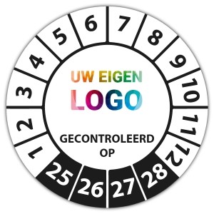 Keuringssticker gecontroleerd op - Keuringsstickers op vel logo