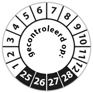 Keuringssticker gecontroleerd op - Keuringsstickers op vel