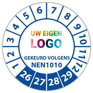 Keuringssticker gekeurd volgens NEN 1010 - Keuringsstickers NEN-normen logo