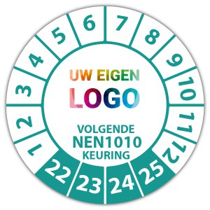 Keuringssticker volgende NEN 1010 keuring - Keuringsstickers NEN-normen logo