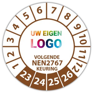 Keuringssticker volgende NEN 2767 keuring - Keuringsstickers NEN-normen logo