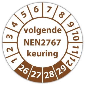 Keuringssticker volgende NEN 2767 keuring - 