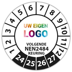 Keuringssticker volgende NEN 2484 keuring -  logo