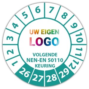 Keuringssticker volgende NEN-EN 50110 keuring -  logo