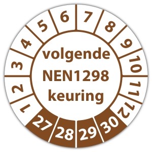 Keuringssticker volgende NEN 1298 keuring - Keuringsstickers High Tack