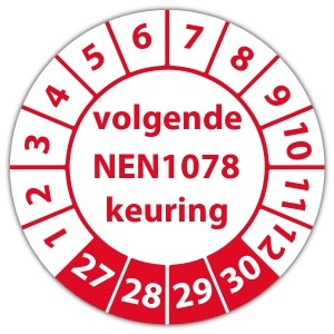 Keuringssticker volgende NEN 1078 keuring - Keuringsstickers High Tack
