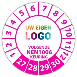 Keuringssticker volgende NEN 1006 keuring - Keuringsstickers High Tack logo