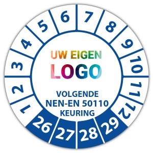 Keuringssticker volgende NEN-EN 50110 keuring -  logo