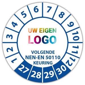 Keuringssticker volgende NEN-EN 50110 keuring - Keuringsstickers High Tack logo