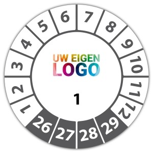 Keuringssticker genummerd met logo - Keuringsstickers IMO-kleurcodering