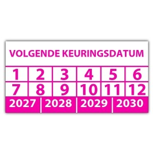 Keuringssticker volgende keuringsdatum - Algemene keuringsstickers
