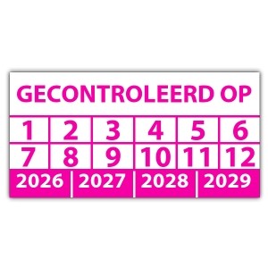Keuringssticker gecontroleerd op - Controlestickers