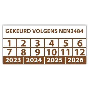 Keuringssticker gekeurd volgens NEN 2484 - 