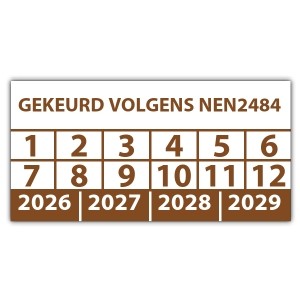 Keuringssticker gekeurd volgens NEN 2484 - Keuringsstickers rechthoek