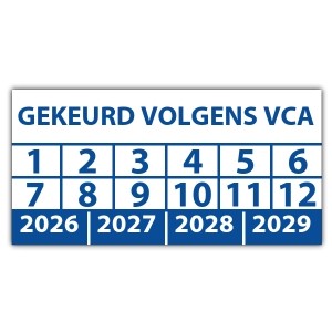 Keuringssticker gekeurd volgens VCA - VCA keuringsstickers