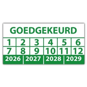 Keuringssticker goedgekeurd - Keuringsstickers rechthoek
