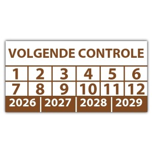 Keuringssticker volgende controle - Keuringsstickers op vel