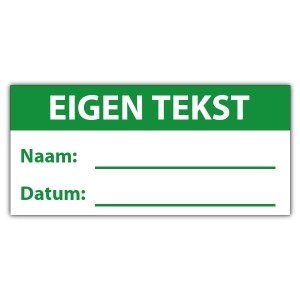 Keuringssticker beschrijfbaar - Keuringsstickers met uw tekst