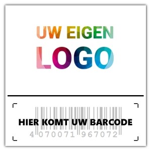 Barcode sticker "met uw logo"