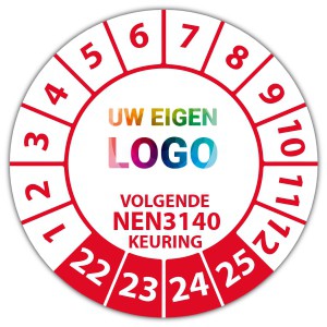 Keuringssticker Ultra Destructable volgende NEN 3140 keuring - Keuringsstickers op vel logo