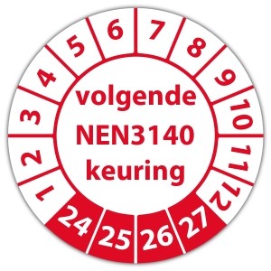 Keuringssticker Ultra Destructable volgende NEN 3140 keuring - 