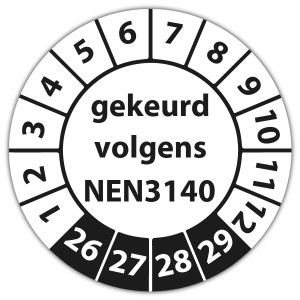 Keuringssticker Ultra Destructable gekeurd volgens NEN 3140 - Keuringsstickers Ultra Destructable